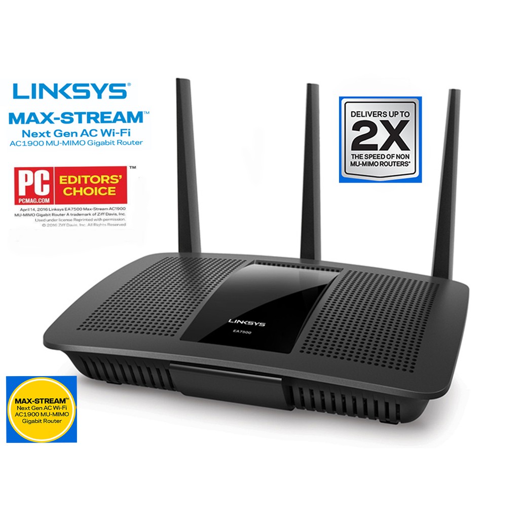 Jual Linksys EA7500 MaxStream™ AC1900 MUMIMO Gigabit WiFi Router