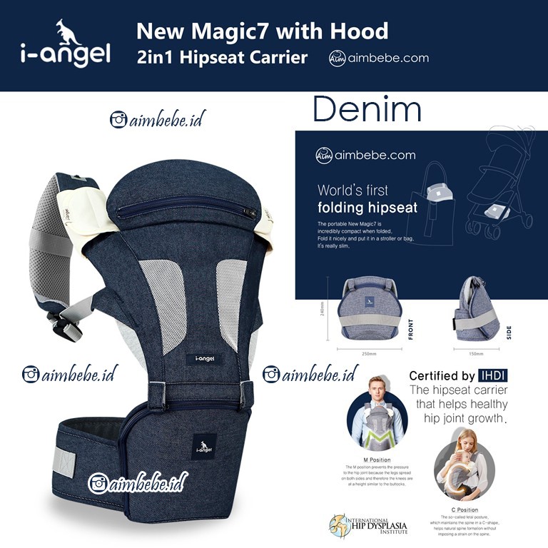 Jual I Angel New Magic 7 Hipseat Carrier with hood gendongan bayi generasi terbaru Shopee Indonesia