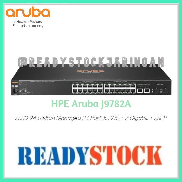 Jual HPE Aruba 2530 24 J9782A Switch Managed 24 Port 10/100 + 2 Giga ...