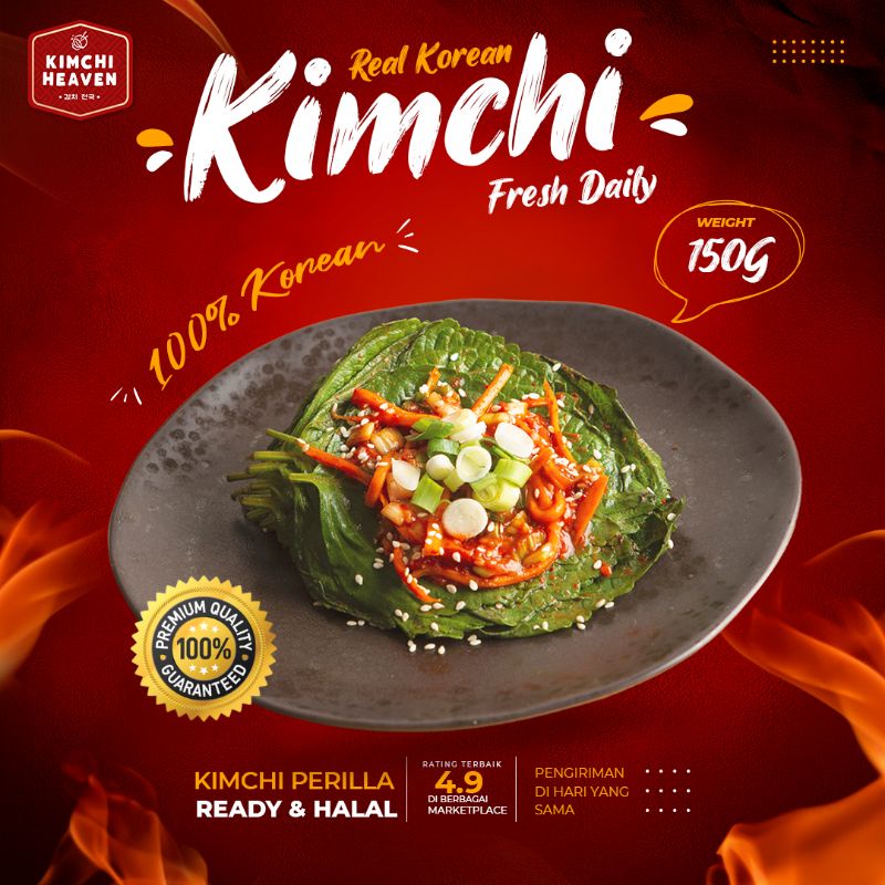 Jual Perilla Leaf Kimchi Kimchi Daun Perilla Kkaenip Kimchi G Makanan Korea Halal Kimchi