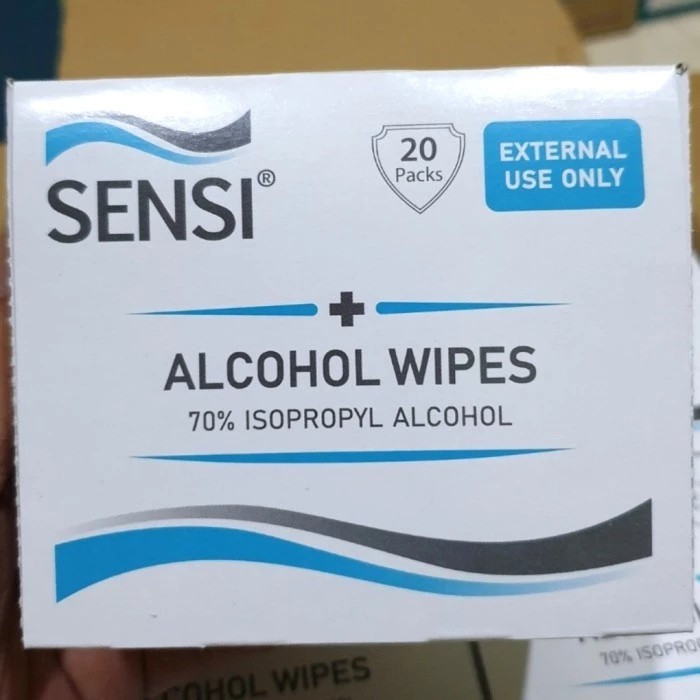 Jual SENSI ALCOHOL WIPES 70 ISOPROPYL ALCOHOL TISU ALCOHOL ISI 20