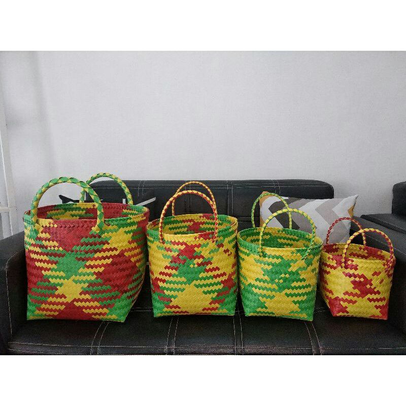 Jual Bakul Plastik Tali Strapping Tas Anyaman Plastik Tas Pasar Kantong Belanja 2305