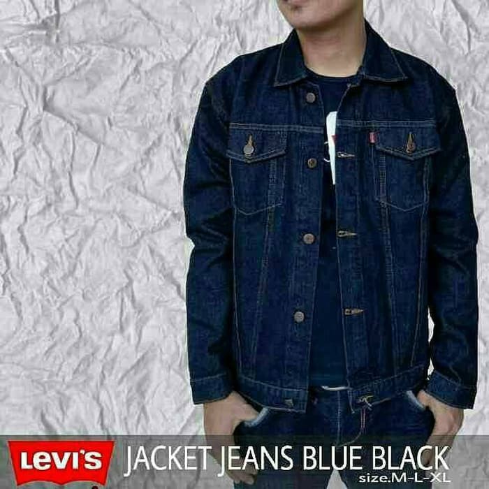 Jaket jeans 2024 blue black