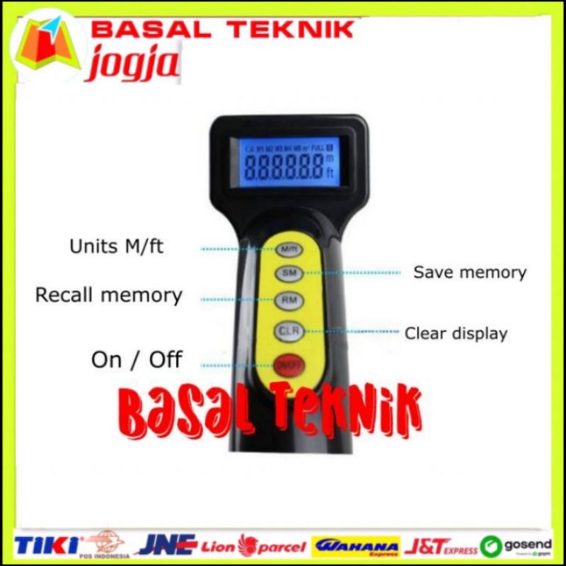Jual Meteran Dorong Digital 1 Roda Digital Elektrik Measuring Wheel ...