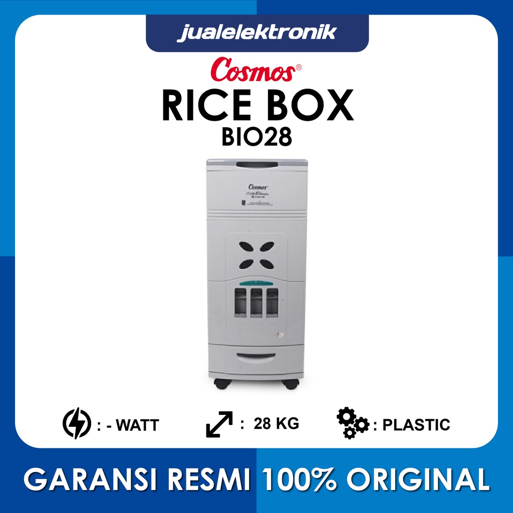 Jual COSMOS Rice Box 28L BIO28 Tempat Penyimpanan Beras Putih | Shopee ...