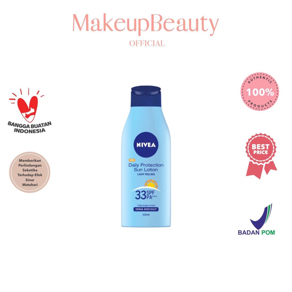 Jual NIVEA Body Lotion Daily Protection Sun 100 ml Shopee Indonesia