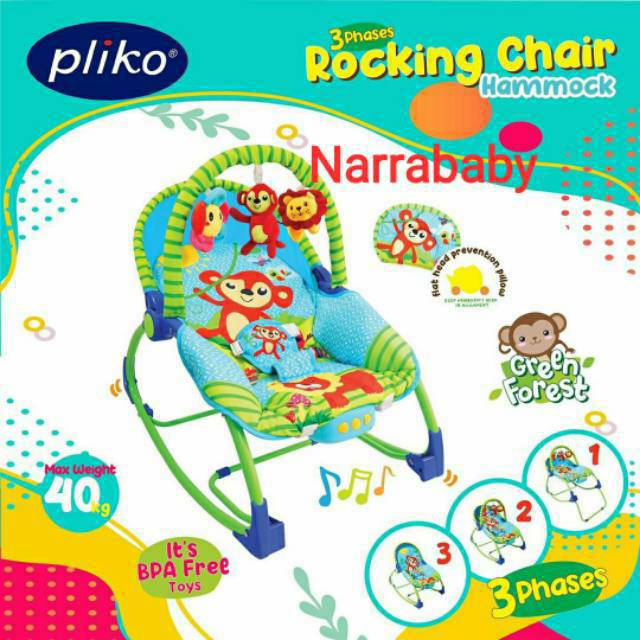 Jual Pliko Rocking Chair Hammock 308 / Baby Bouncer / Kursi Goyang Bayi ...