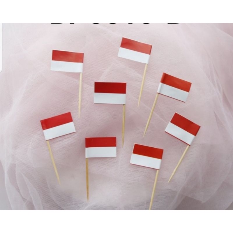 Jual Topper tusukan bendera merah putih @12 pc | Shopee Indonesia