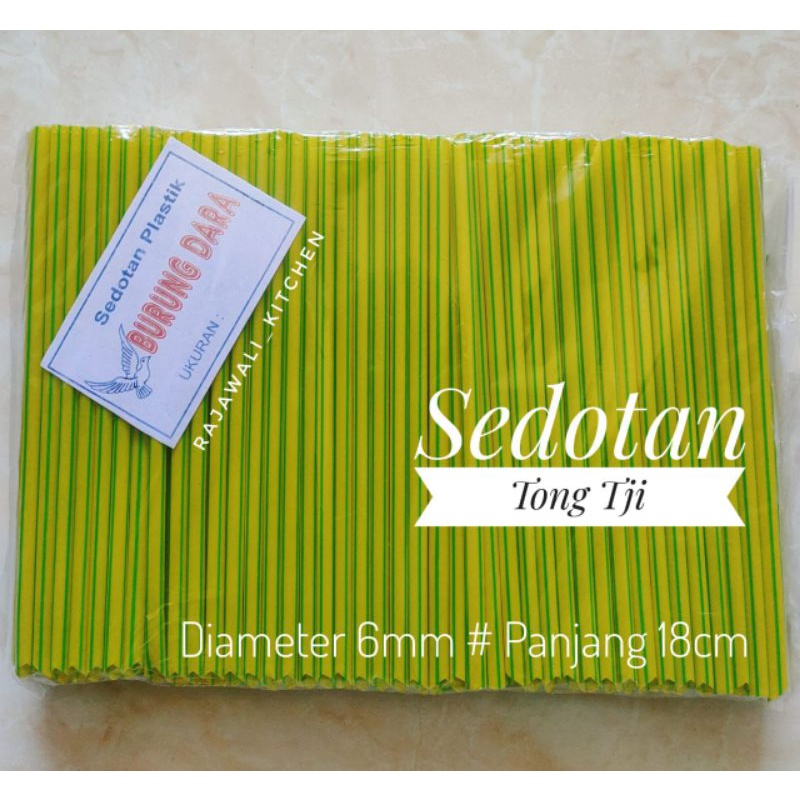 Jual Sedotan Teh Tong Tji Strip Hijau Kuning | Shopee Indonesia