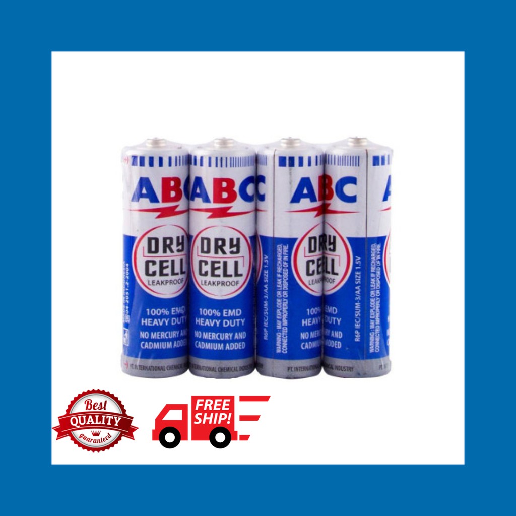 Jual Baterai ABC Kecil / AA / R6P 1 set isi 4 pcs | Shopee Indonesia