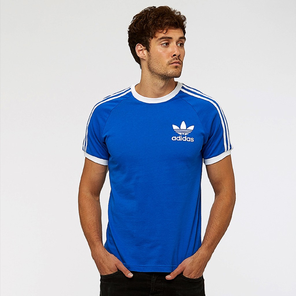 Jual KAOS ADIDAS ORIGINALS CALIFORNIA BLUE WHITE. FOTO ASLI. LOGO PREMIUM VELVET K28 Shopee Indonesia