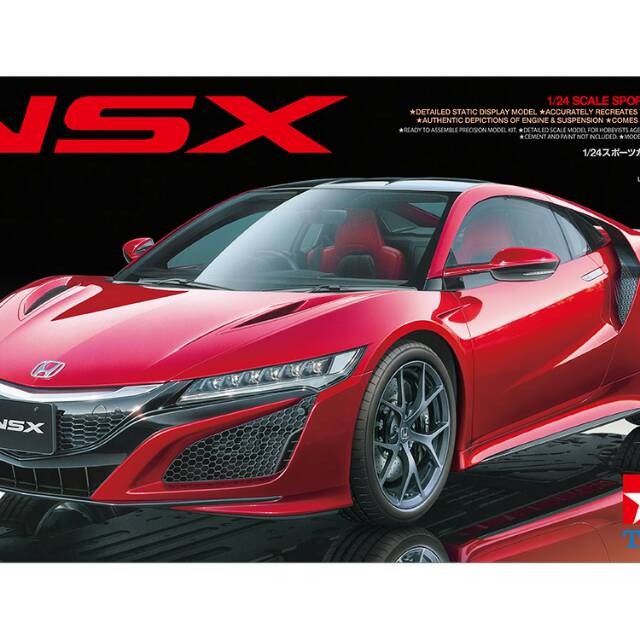 TAMIYA 24344 1:24 HONDA NSX/ACURA NSX - faithful replica, model making, plastic kit, hobby, adhesives, model building box, assembly, unpainted, multicoloured