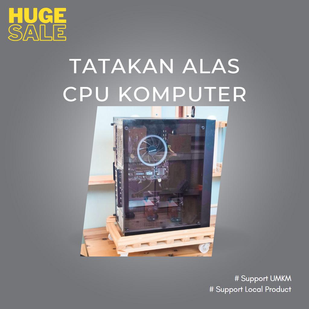 Jual TROLI DUDUKAN TATAKAN KAYU RODA ALAS CPU KOMPUTER PC | Shopee ...
