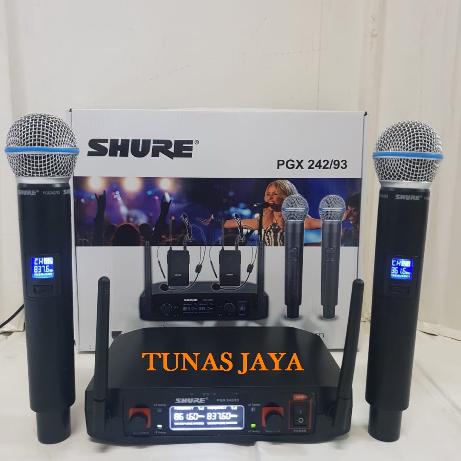 Jual MIC SHURE PGX 242 93 PGX242 93 WIRELESS MICROPHONE PGX242 93 HANDHELD Shopee Indonesia