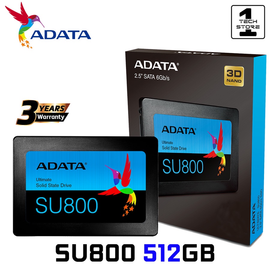 Jual SSD ADATA SU800 SOLID STATE DRIVE 3D NAND FLASH 256GB I 512GB