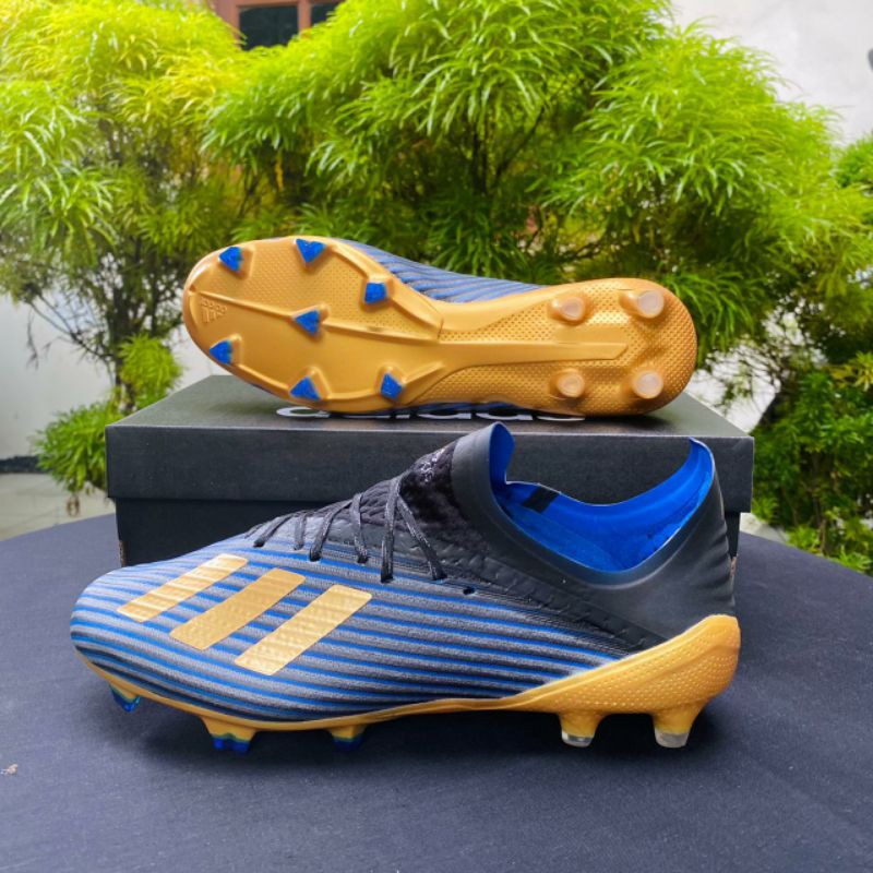 Jual Sepatu Bola Adidas X 19.1 Blue Gold FG Shopee Indonesia