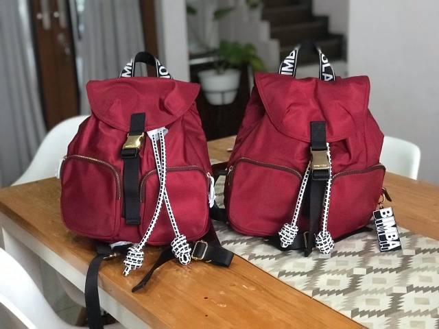 Tas Bimba Y Lola Medium Red Raspberry Backpack Original 100 No KW