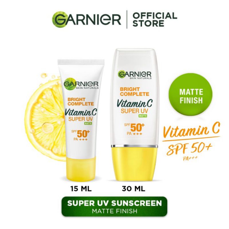 Jual Garnier Bright Complete Vitamin C Super UV SPF 50+ Matte 15ml