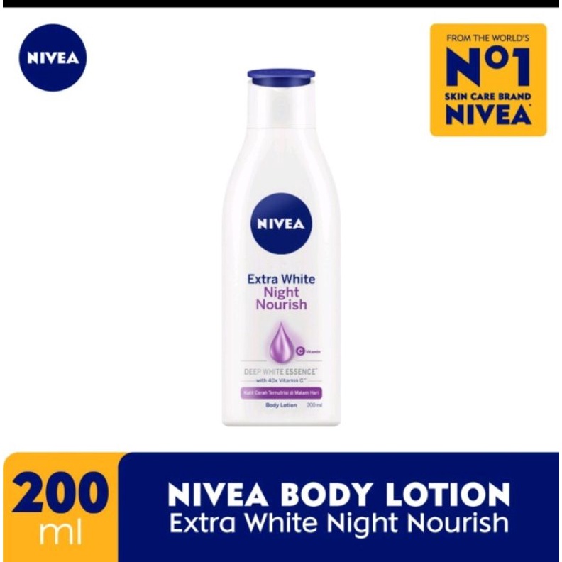 Jual Nivea Extra White Night Nourish Body Lotion 200ml Shopee Indonesia