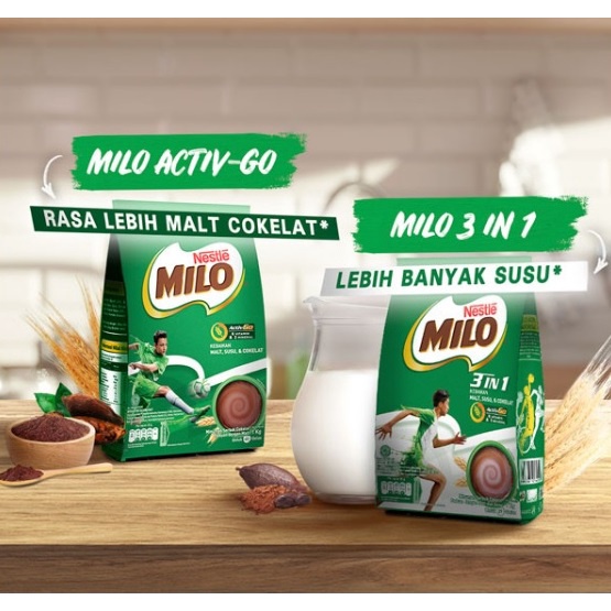 Jual Milo ACTIV-GO 3in1 Cokelat 790Gr Pouch ActivGo 3 In 1 Coklat 800 ...