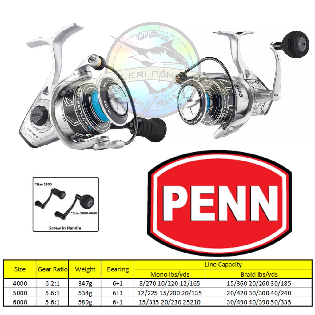 Promo Penn Fierce Iii 6000 Frciii6000 Spinning Reel Power Handle Diskon 9%  Di Seller Sampena - Jatimurni, Kota Bekasi