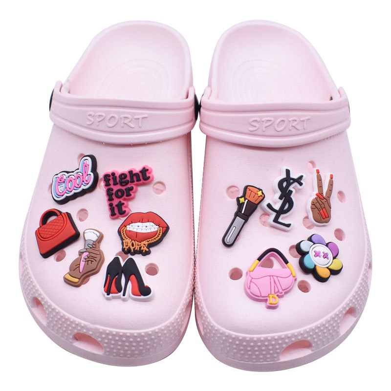 Jual 086 Pin Sandal Crocs Jibbitz Brand Makeup Lucu Cewek Perempuan