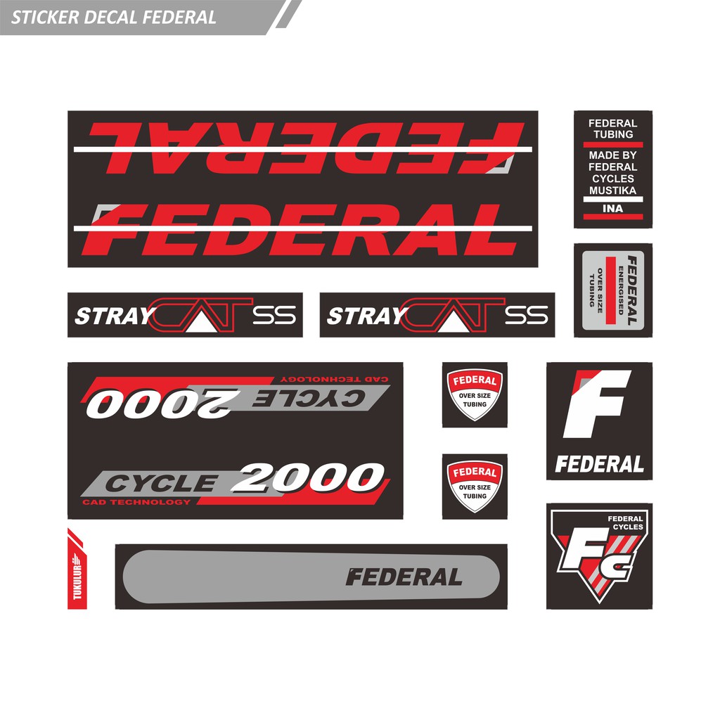 Jual STIKER DECAL SEPEDA FEDERAL STRAY CAT MODEL 3 | Shopee Indonesia