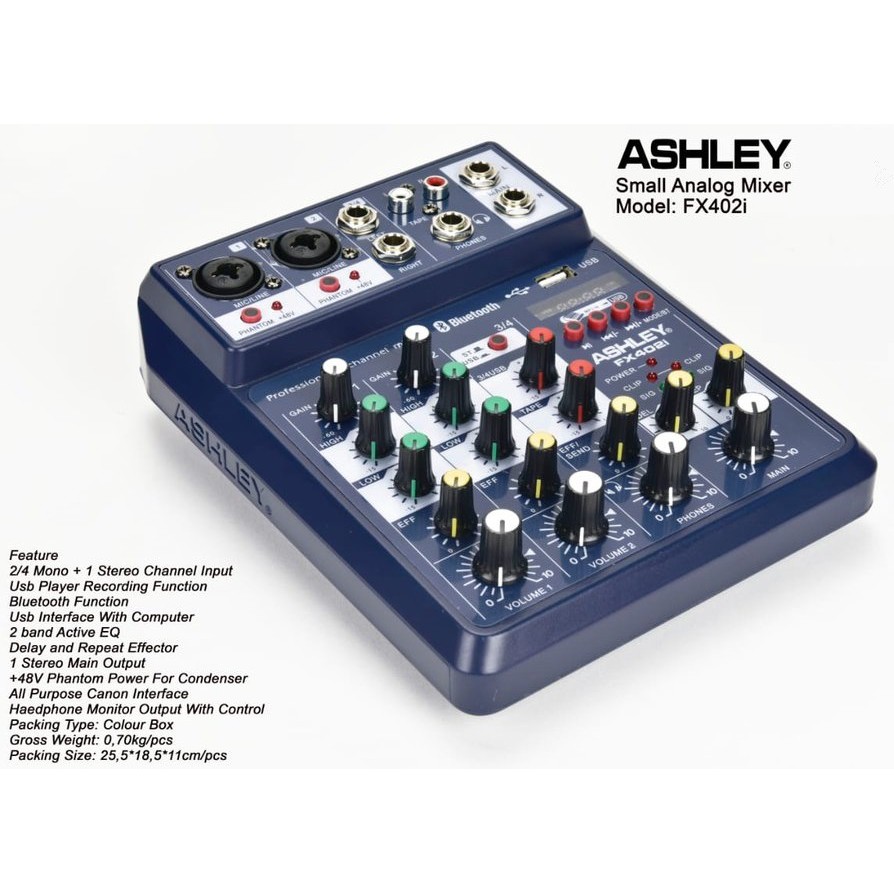 Jual Mixer Audio Ashley FX 402 i ORIGINAL 4 CHANNEL FX402I Shopee