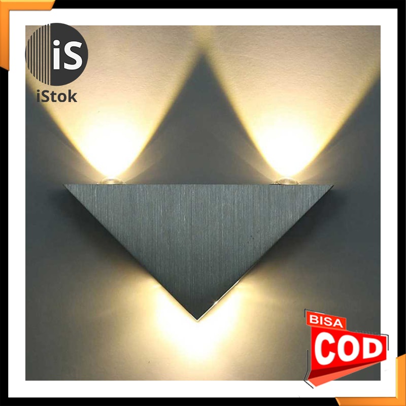 Jual Limited TaffLED Lampu Hias Dinding LED Modern Triangle Aluminium ...