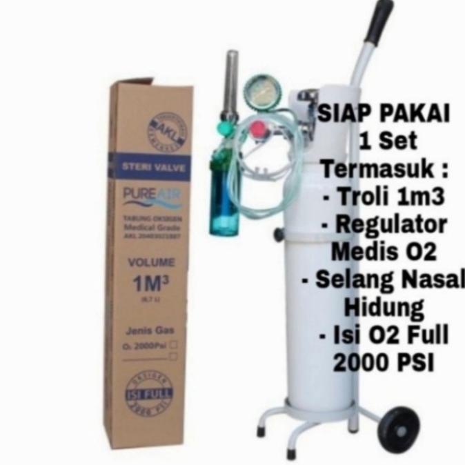 Jual Tabung Oksigen Lengkappaket Isitrolytabungnasalregulator Shopee Indonesia 