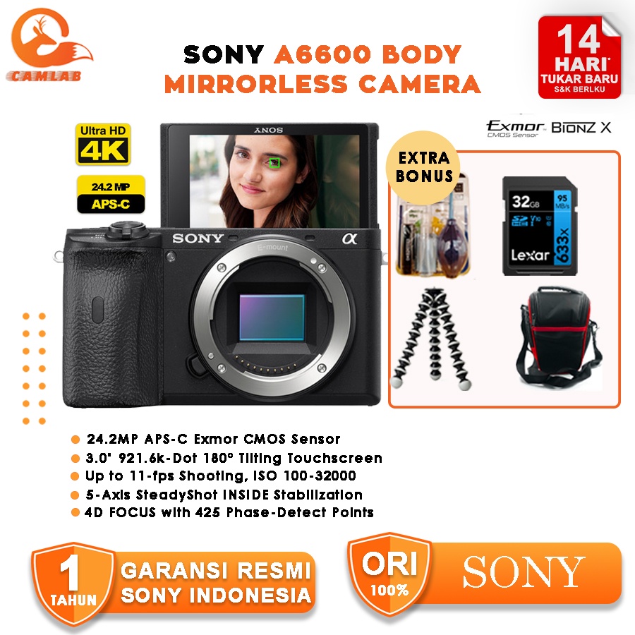 Promo Sony A6600 / Sony Alpha 6600 A6600 / Sony 6600 Body Only