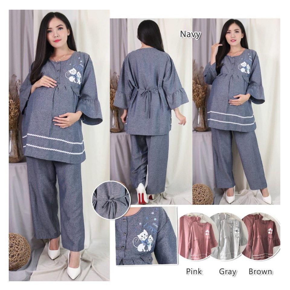 Jual Baju Lengan 3/4 Ibu Hamil Baju ibu Hamil Baju Stelan Ibu Hamil