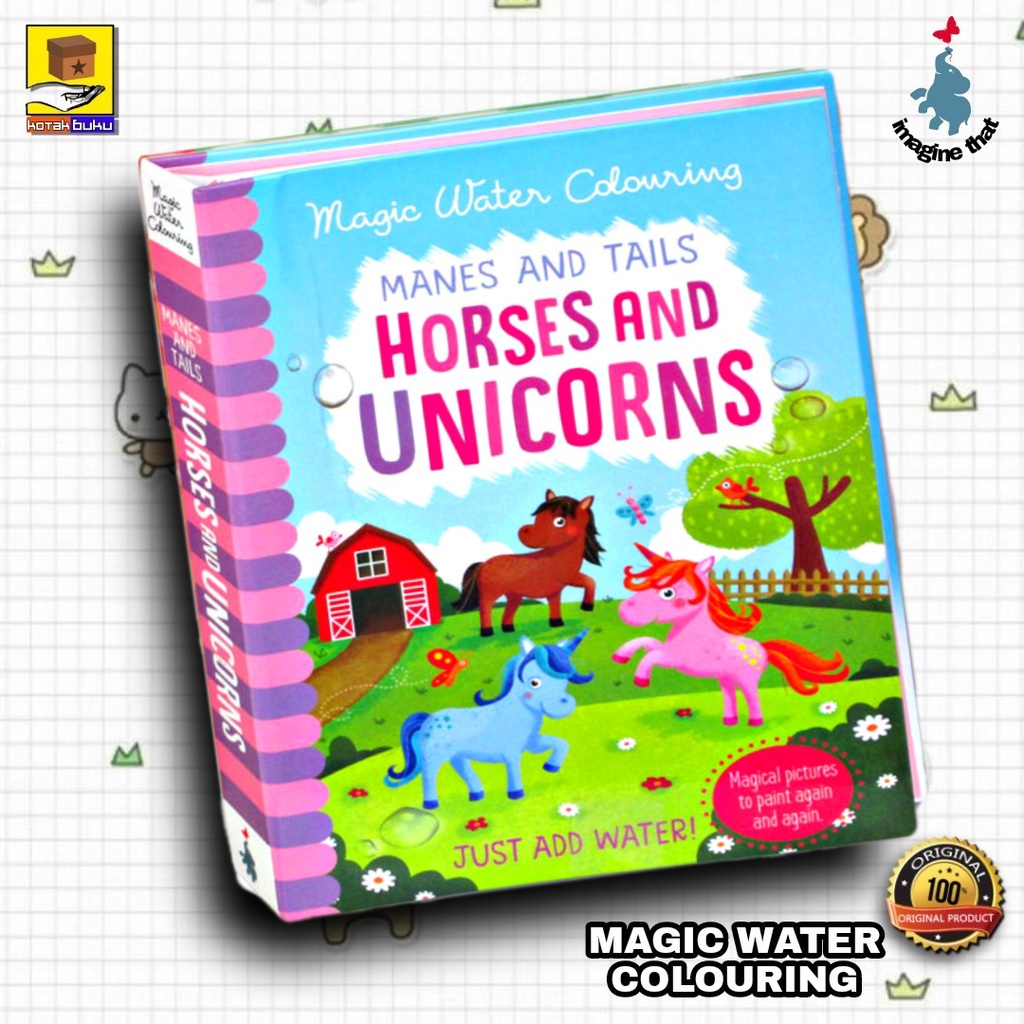 Jual Buku Anak / Buku Magic Water Colouring / Manes and Tails Horses ...