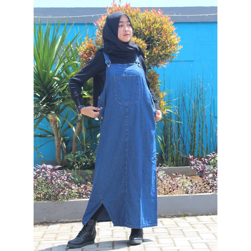 Jual [OverallCantik] Baju kodok jeans Baju overall wanita Overall jeans