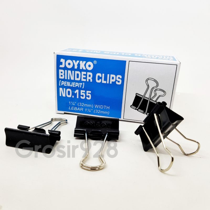 Jual Binder Clips Penjepit Kertas Joyko No 155 Shopee Indonesia