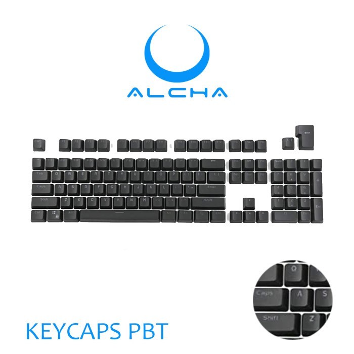 Jual ALCHA Mechanical Keycaps Transparent Letters Backlit PBT Double ...