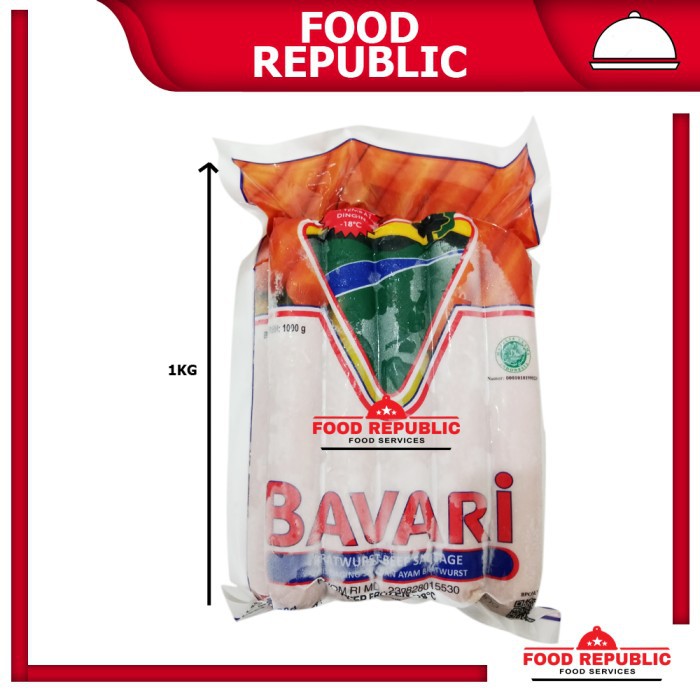 Jual BAVARI SOSIS SAPI 1 KG - BRATWURST BEEF SAUSAGE MEDIUM SIZE ENAK ...