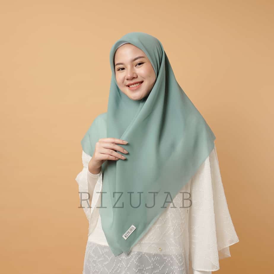 Jual RIZUJAB - HIJAB SEGIEMPAT BIRU WARDAH POLLYCOTTON LASER CUT ...