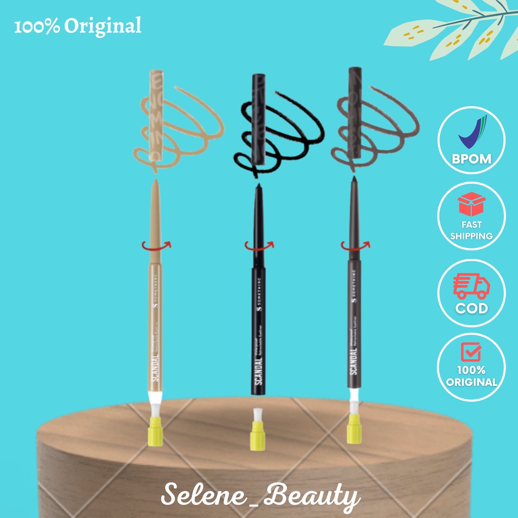 Jual Selene Somethinc Scandal Waterproof Retractable Eyeliner Shopee Indonesia 