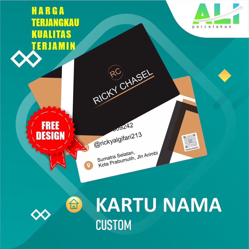 Jual Cetak Kartu Nama Custom Kartu Nama Shopee Indonesia