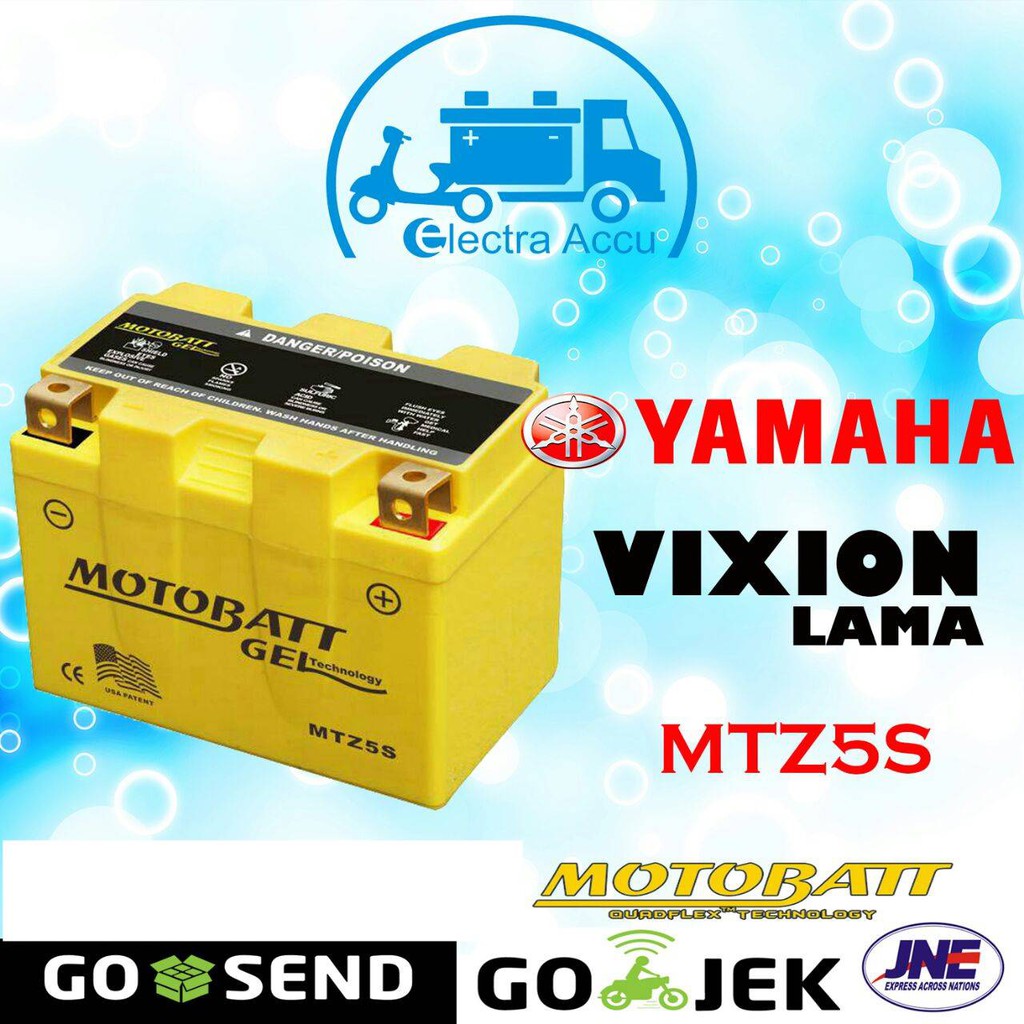 Jual Aki Motor Yamaha Vixion Lama MTZ5S Motobatt Aki Kering | Shopee