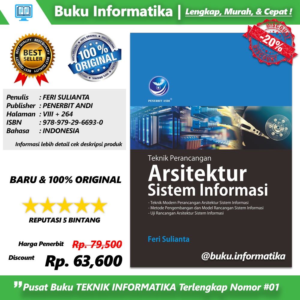 Jual BUKU TEKNIK PERANCANGAN ARSITEKTUR SISTEM INFORMASI | Shopee Indonesia