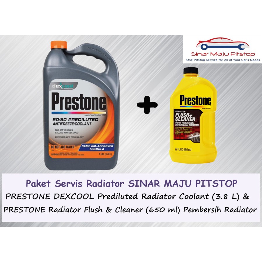 Jual Paket Servis Radiator PRESTONE DEXCOOL Coolant 3.8 Liter