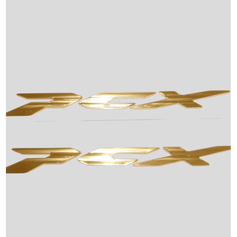 Jual logo emblem PCX 160 GOLD harga sepasang 1set kiri dan kanan ...