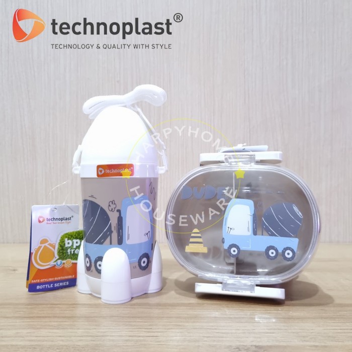 Jual Technoplast Paket Hemat Cool Truck Set Kotak Bekal Ml Botol Ml Shopee Indonesia