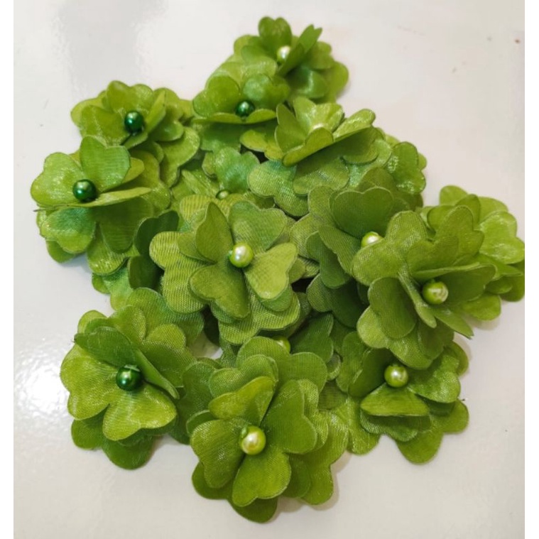 Jual Aplikasi bunga 3D 4cm organza organdi harga bijian | Shopee Indonesia