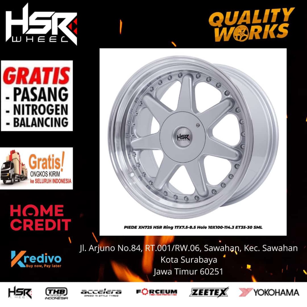 Jual velg mobil racing civic r17 pcd 5x100-5x114,3 et35/30 sml velg ...
