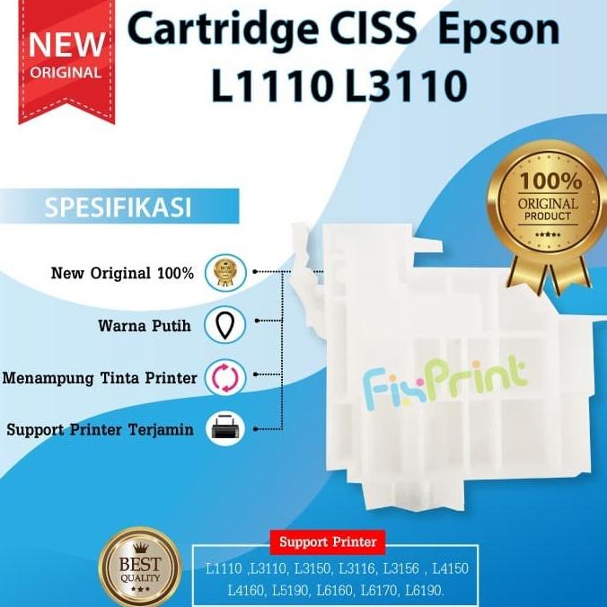 Jual Ink Cartridge Ciss Infus Epson L1110 L3110 Printer L3150 L4150 L4160 Obral Kode 395 7549