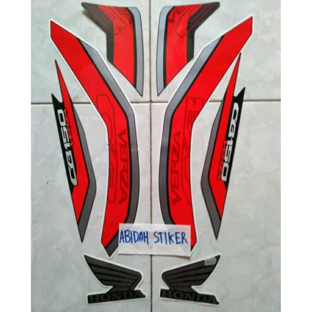 Jual Striping Cb Verza Hitam Dof Merah Shopee Indonesia