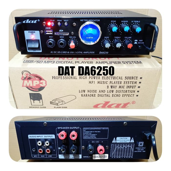 Jual AMPLI DAT DA6250 PROFESIONAL KARAOKE AMPLIFIER | Shopee Indonesia